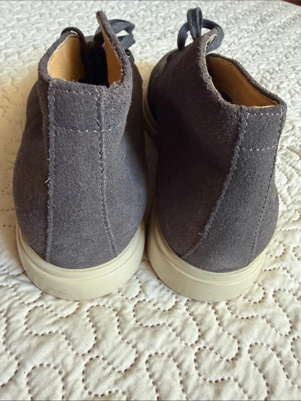 1901 Men's Gray Suede Leather Chukka Desert Boots Lace Up Size 9.5